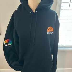 NBC Today Show Crew Champion Black Hoodie with Colorful Logos
